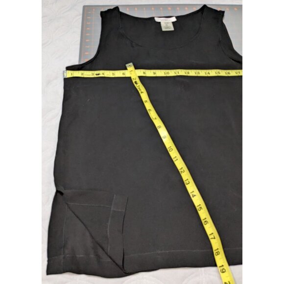 Go>Silk Womens Black Silk Sleeveless V-Neck Blouse Size 3 - Picture 8 of 9